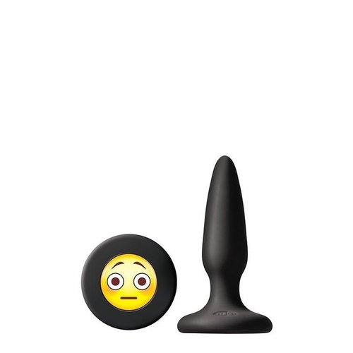 Siliconen Buttplug met Emoji Stop OMG Small NSnovelties Siliconen Buttplug met Emoji Stop OMG Small