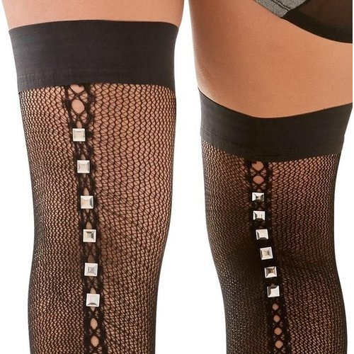 Cottelli Collection Lingerie Hold Up Kousen met Studs