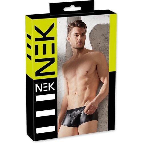 NEK Men Wetlook Boxer met Verwijderbare Pouch Large