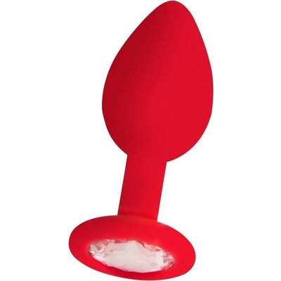 Siliconen Buttplug met Kristal Small