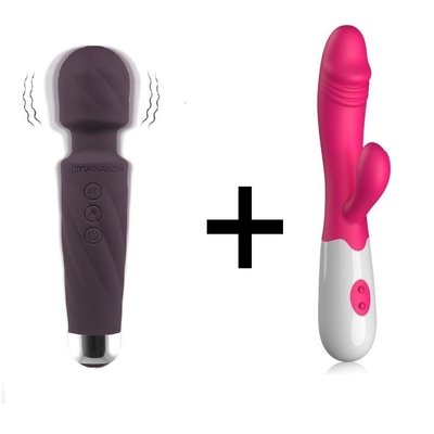 Miniwand Massager met Easylove Tarzan Vibrator Combinatie Voordeel Set