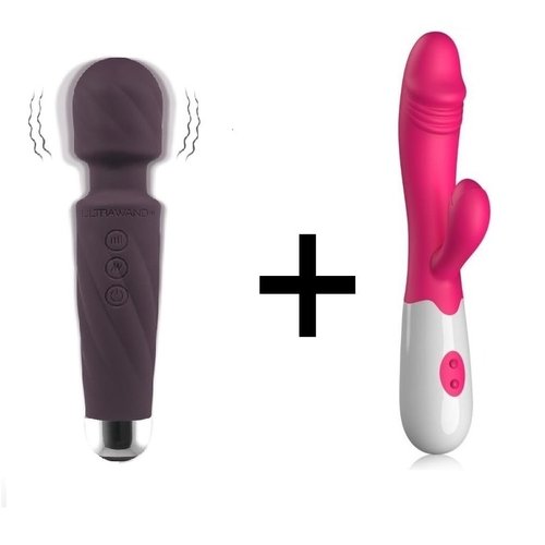 Ultra Wand Miniwand Massager met Easylove Tarzan Vibrator Combinatie Voordeel Set