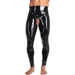 Late X Latex Mannen Legging met Open Kruis Medium