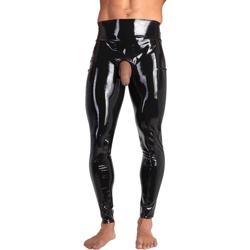 Late X Latex Mannen Legging met Open Kruis Medium