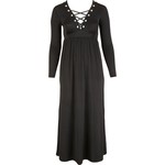 Plus Size Lange Nachtjurk met Vetersluiting Cottelli Collection Plus Plus Size Lange Nachtjurk met Vetersluiting