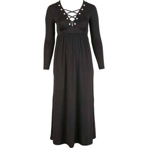 Plus Size Lange Nachtjurk met Vetersluiting Cottelli Collection Plus Plus Size Lange Nachtjurk met Vetersluiting