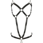 ZADO Lederen Bondage Body Harnas met Kruis Ketting