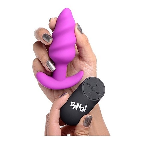 Bang! Vibrerende Siliconen Swirl Buttplug