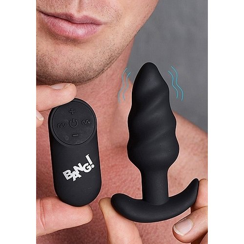 Bang! Vibrerende Siliconen Swirl Buttplug