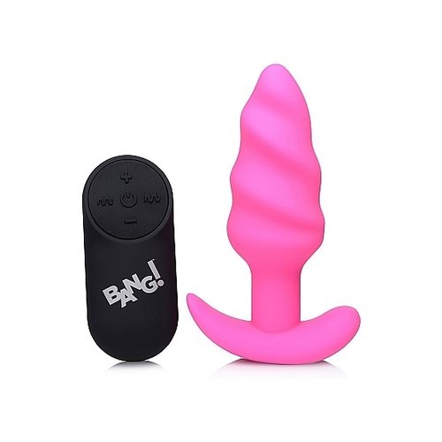 Bang! Vibrating Siliconen Swirl Butt Plug