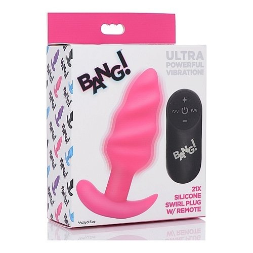 Bang! Vibrating Siliconen Swirl Butt Plug