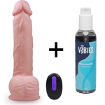 Handful Vibrerend Realistische Dildo met Vibies Glijmiddel Actiepakket