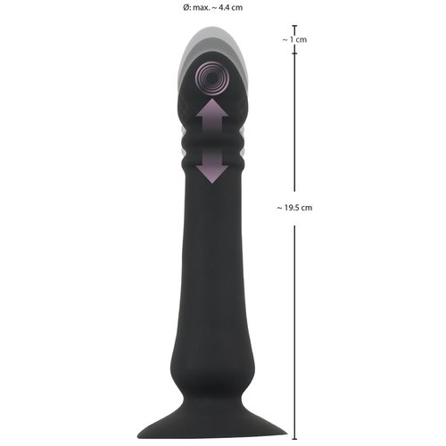 Black Velvets Anal Thruster Stotende Dildo met Zuignap