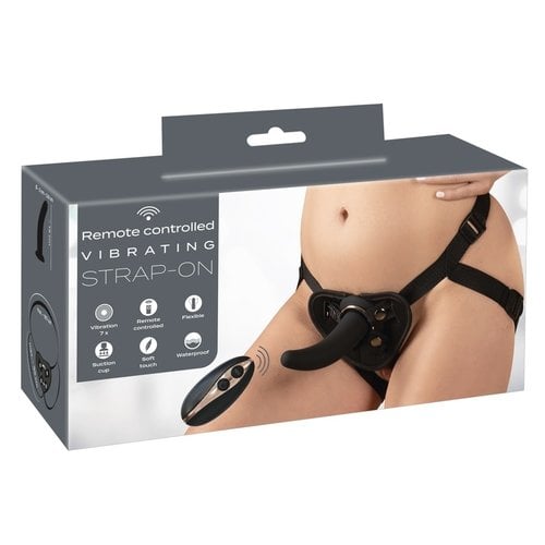 You2Toys Gebogen Strap-on Vibrator met Afstandsbediening