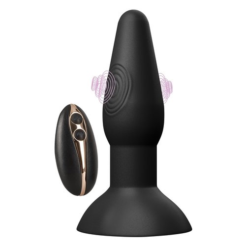 Black Velvets Vibrerende Buttplug met Kloppende Motor