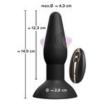 Vibrerende Buttplug met Kloppende Motor Black Velvets Vibrerende Buttplug met Kloppende Motor