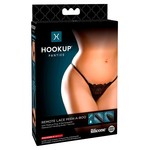 Hookup Vibrerend Slipje met Afstandsbediening Vaginale en Anale Plug Open String  S-L