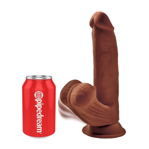 King Cock Realistische Dildo met Zwaaiende Balzak Large