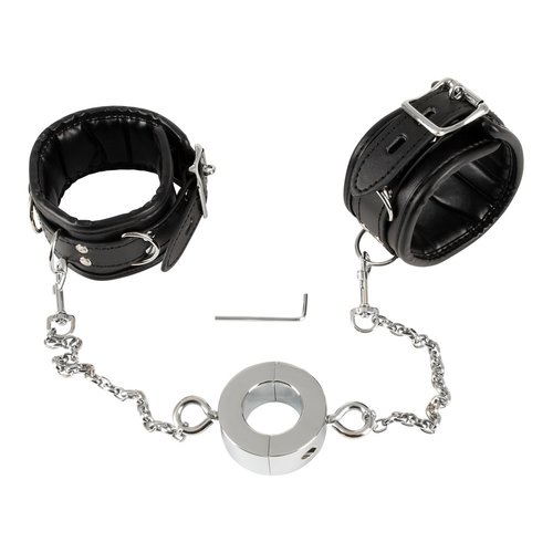 Fetish Collection Zware Metalen Cockring met Handboeien