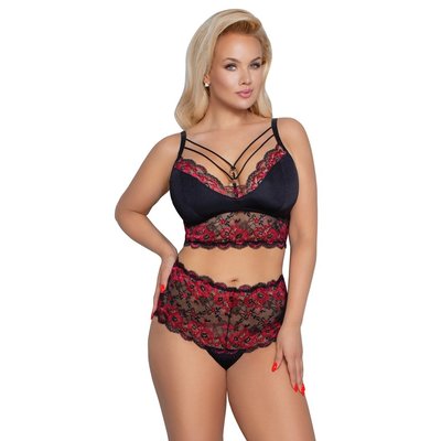 Curvy Bloemen Kanten Hoge Lingerie Set