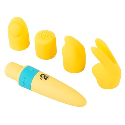 Pocket Power Mini Vibrator met Opzetstukken