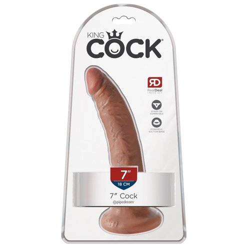 King Cock King Cock Natuurlijke Dildo Medium Lichtbruin