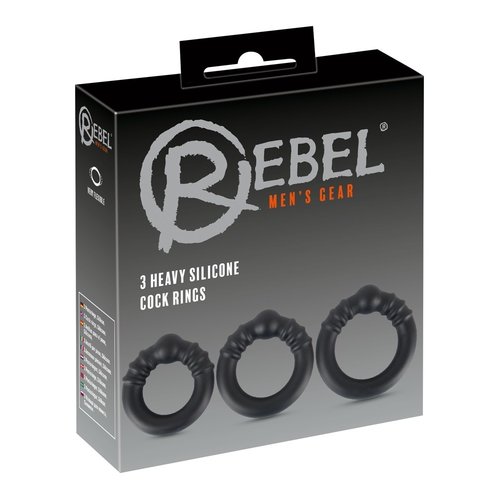 Rebel Extra Zware Siliconen Cockringen Set van 3
