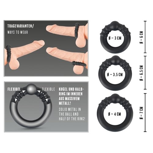 Rebel Extra Zware Siliconen Cockringen Set van 3