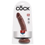 King Cock King Cock Natuurlijke Dildo Medium Donkerbruin