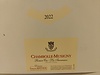 Bertheau Chambolle Musigny Les Amoureuses 2022