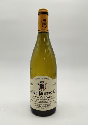 Jean-Paul et Benoit Droin Chablis Mont de Milieu 2013