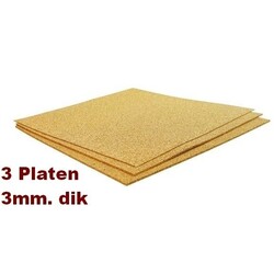 3X Industrie Korkplatten - 60 x 90 cm - 3mm Stärke