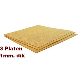 3X Industrie Korkplatten - 60 x 90 cm - 1mm Stärke
