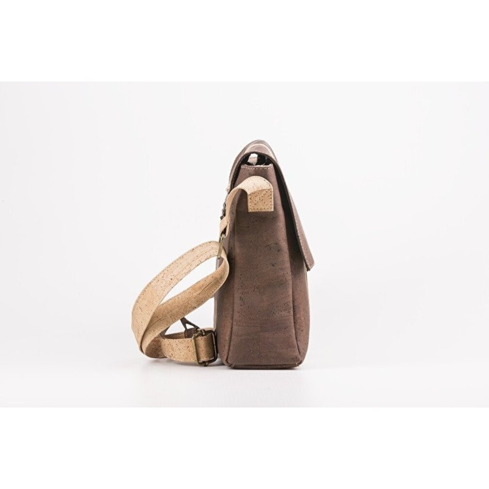 Korktasche BRAUN / MIT BEIGE STREIFEN