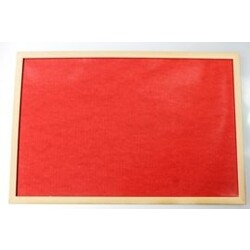 Korkpinnwand - Holzrahmen - 60 x 40 cm - ROT - 10 STÜCK