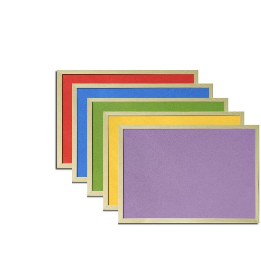 Korkpinnwand - Holzrahmen - 120 x 90 cm - BLAU