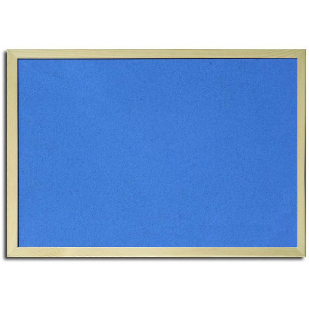 Korkpinnwand - Holzrahmen - 120 x 90 cm - BLAU
