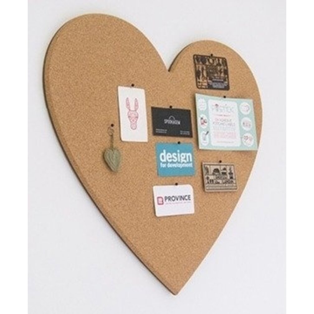 Korkpinnwand selbstklebend - 6mm Stärke - 60 x 65cm - HERZ