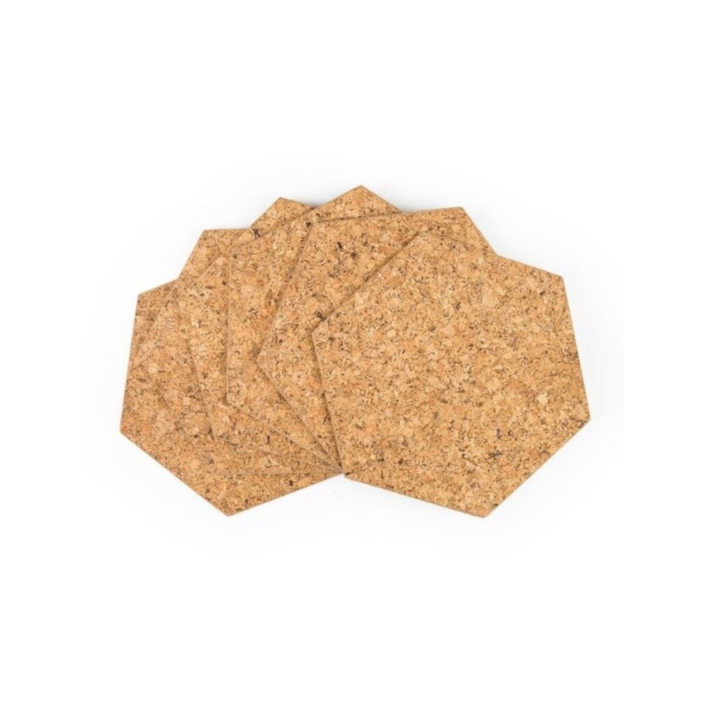 Kork Pinnwand Sechseck - Country - selbstklebend - 30 x 30 cm - 6 Stücke