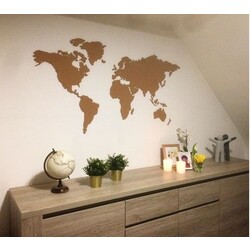 Kork pinnwand - Weltkarte - 300 x 160 cm - mit kleber