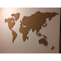 Kork pinnwand - Weltkarte - 150 x 80 cm