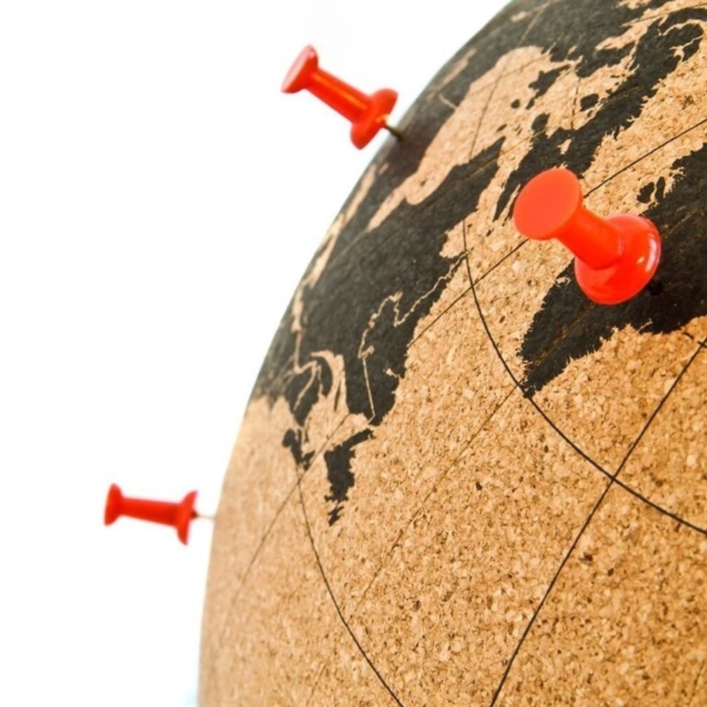 Kork Globus - Schwarz - Ø 25 cm