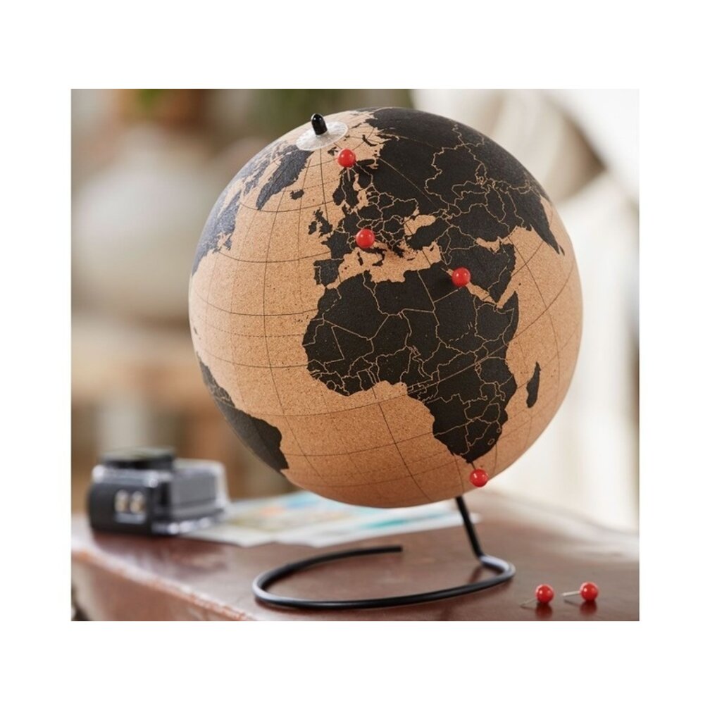 Kork Globus - Schwarz - Ø 14 cm