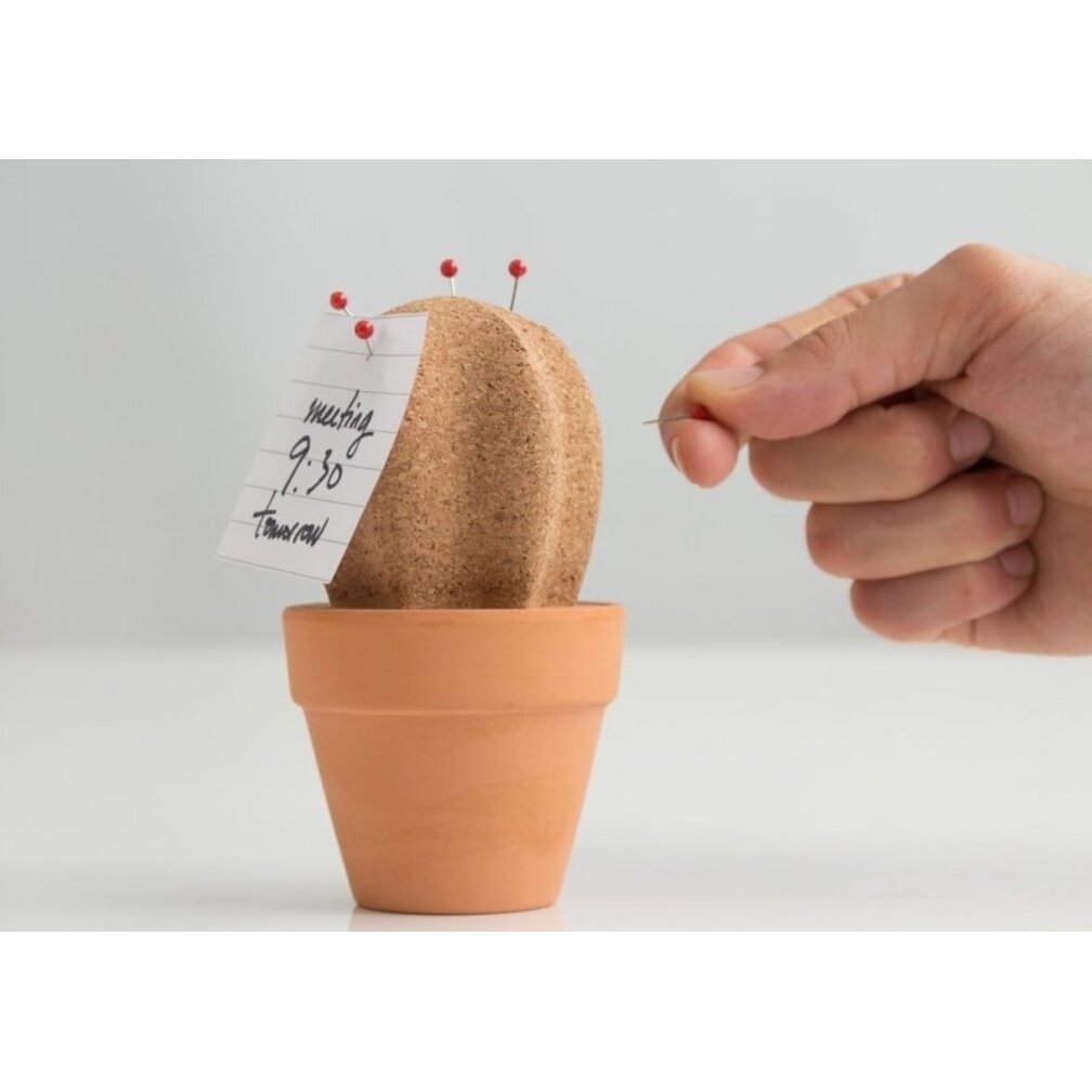 Kork-Kaktus als Schreibtisch-Organizer