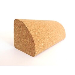 Yogablock aus Kork - HALBRUND - 230 x 80 x 80 mm