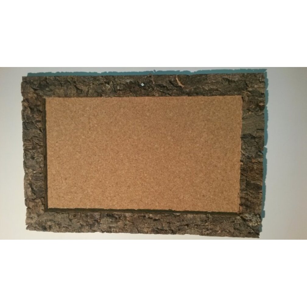 Korkpinnwand 8 mm 60 x 90 mit robusten Rahmen aus Korkrinden