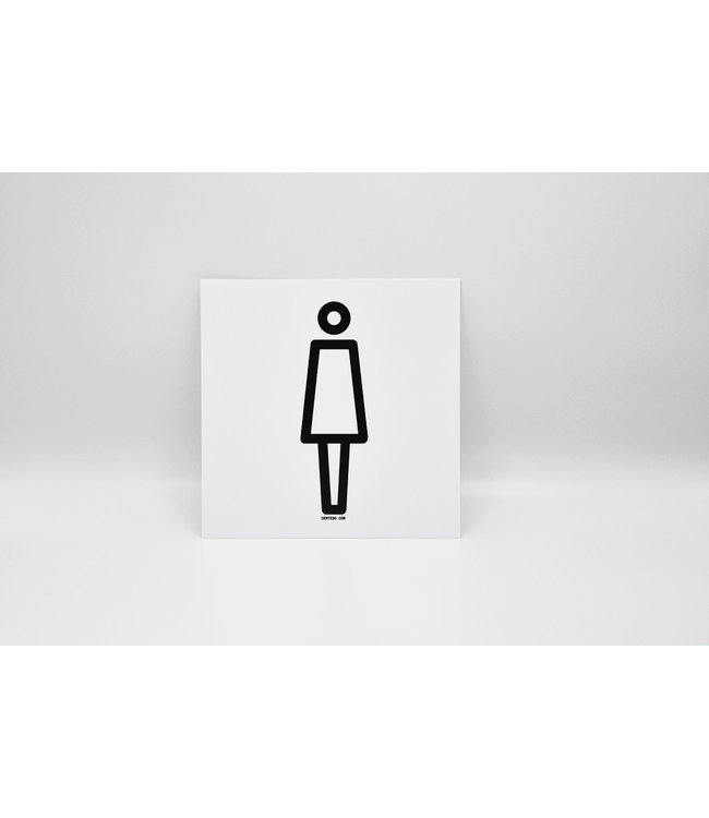 Picto Promo Pictogram toilet dames met icoon - kunststof