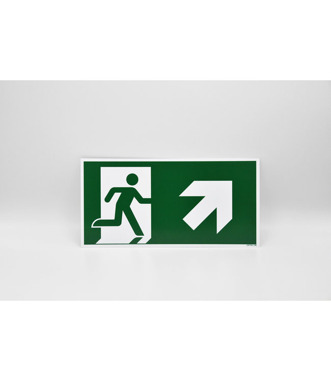 Picto Promo Pictogram nooduitgang rechtsboven - kunststof