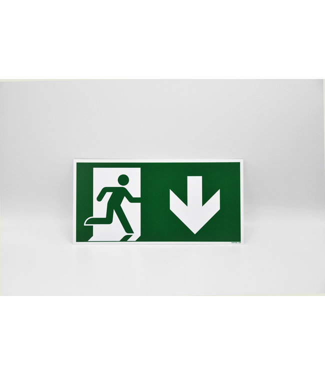 Picto Promo Pictogram nooduitgang omlaag - kunststof