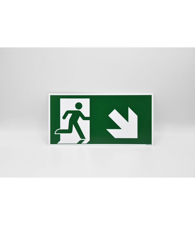 Picto Promo Pictogram nooduitgang rechtsonder - kunststof